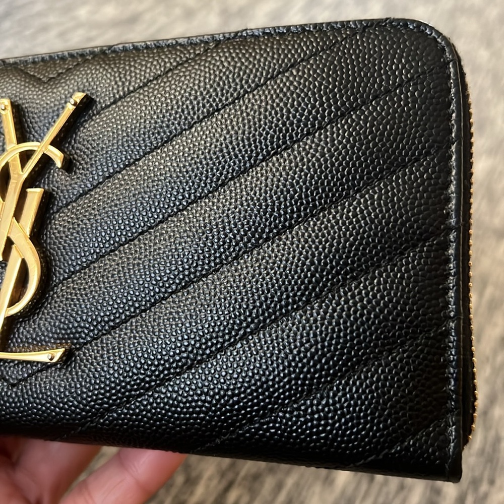 A 248 - % Authentic Ysl Zippy Long Wallet - image 3